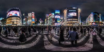 Shibuya Kavşağı'nda Akşam
